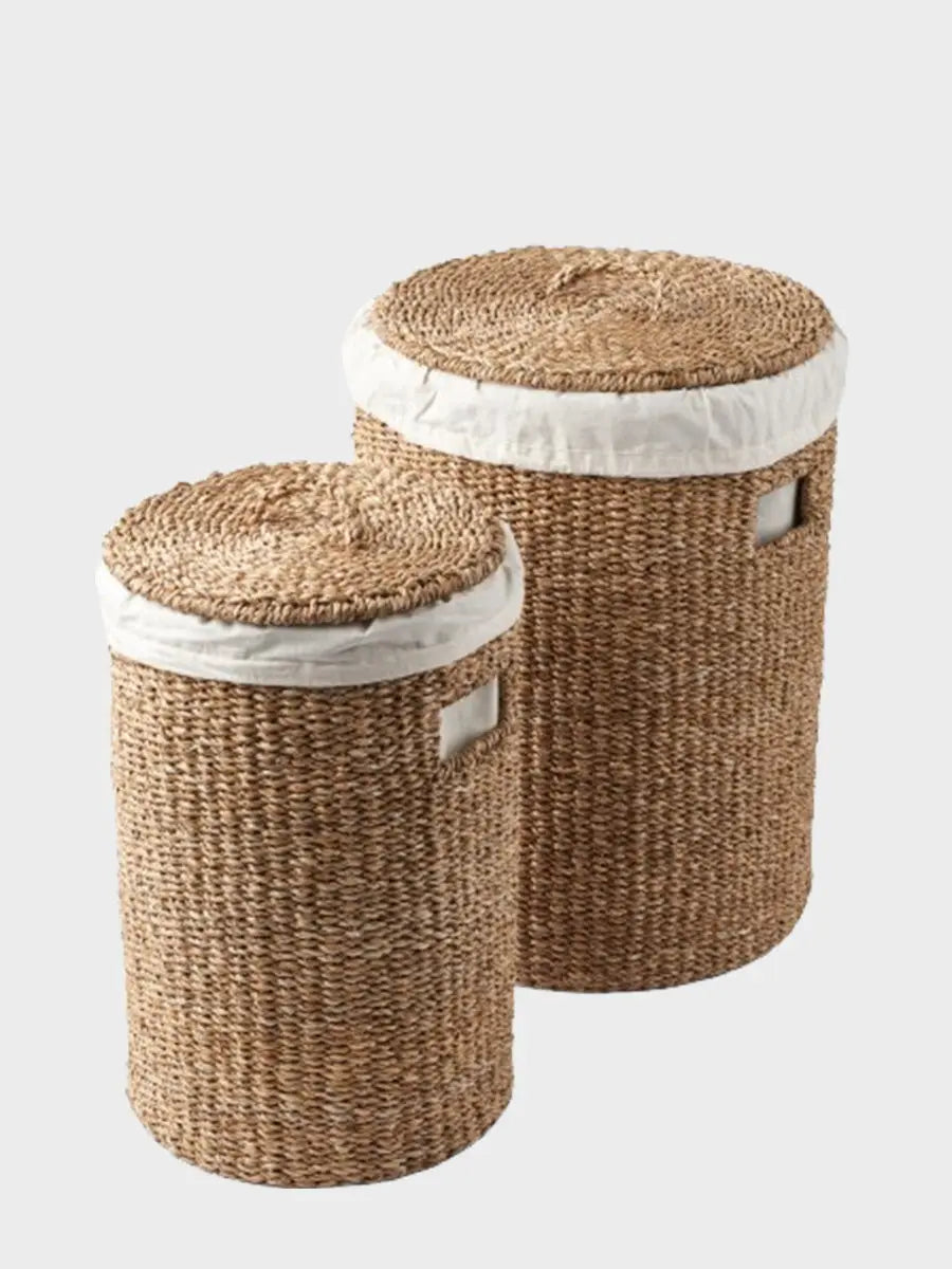 HUMDAKIN Vasketøjkurv - sæt af 2 Laundry 230 Organic Cotton Lining